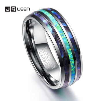 New 8MM Wide Polished Abalone Shell Tungsten Carbide Rings Dome Triple Grooved Opal Tungsten Steel Ring Never Fade Jewelry
New 8MM Wide Polished Abalone Shell Tungsten Carbide Rings Dome Triple Grooved Opal Tungsten Steel Ring Never Fade Jewelry