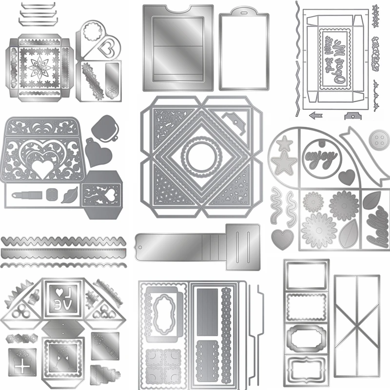 Metal Cutting Die Make Box Bag Card Flower Heart Letter Lace Round Square Diy Scrapbook Craft Stencils Stamp Embossing Paper New 
Metal Cutting Die Make Box Bag Card Flower Heart Letter Lace Round Square Diy Scrapbook Craft Stencils Stamp Embossing Paper New