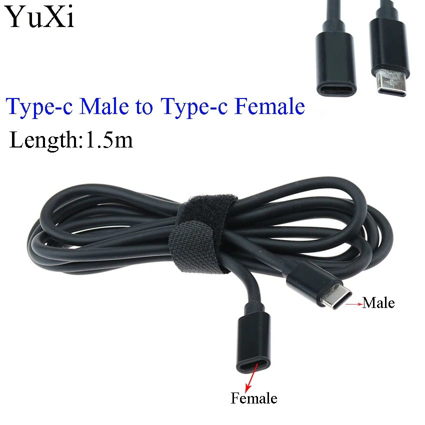 YuXi USB Type C Extension Cable USB 3.1 USB-C Male to Female Extending Wire Extender Cord Connector Dock 1.5m Quick Charge Cable
YuXi USB Type C Extension Cable USB 3.1 USB-C Male to Female Extending Wire Extender Cord Connector Dock 1.5m Quick Charge Cable