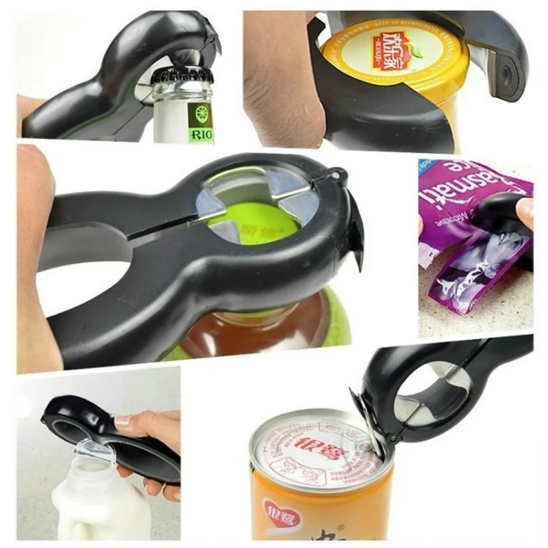6 in 1 Multi Function Can Beer Bottle Opener All in One Jar Gripper Can Beer Lid Twist Off Jar Wine Opener for Weak Hands Black
6 in 1 Multi Function Can Beer Bottle Opener All in One Jar Gripper Can Beer Lid Twist Off Jar Wine Opener for Weak Hands Black