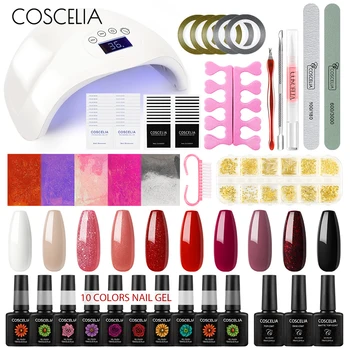 COSCELIA Nail Gel Polish Set 8PCS/10PCS Gel Kit Set Soak Off Professional Set Art Design Decorations UV LED Lamp For Nails
COSCELIA Nail Gel Polish Set 8PCS/10PCS Gel Kit Set Soak Off Professional Set Art Design Decorations UV LED Lamp For Nails