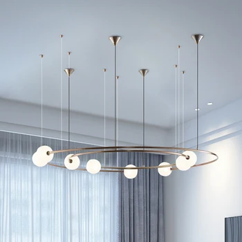 Circular Planetary Hanging Lamp Nordic Creative Ball Living Room Postmodern Art Studio Designer Model Room Bedroom Lamp
Circular Planetary Hanging Lamp Nordic Creative Ball Living Room Postmodern Art Studio Designer Model Room Bedroom Lamp