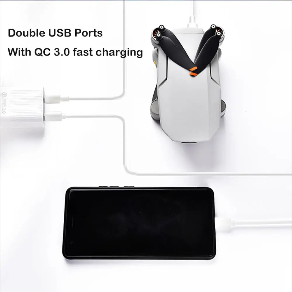 STARTRC DJI Mini 2 Charger Special QC3.0 Fast Charge Multiple Protection Double USB Type-C Port Cable Accessories US /EU Plug
STARTRC DJI Mini 2 Charger Special QC3.0 Fast Charge Multiple Protection Double USB Type-C Port Cable Accessories US /EU Plug