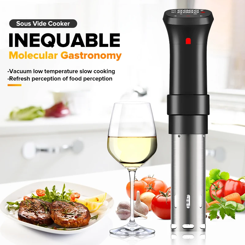Cooker Thermal Immersion Circulator Machine with Large Digital LCD Display Time and Temperature Control 1800W Sous Vide Cooker Thermal Immersion Circulator Machine with Large Digital LCD Display Time and Temperature Control 1800W Sous Vide