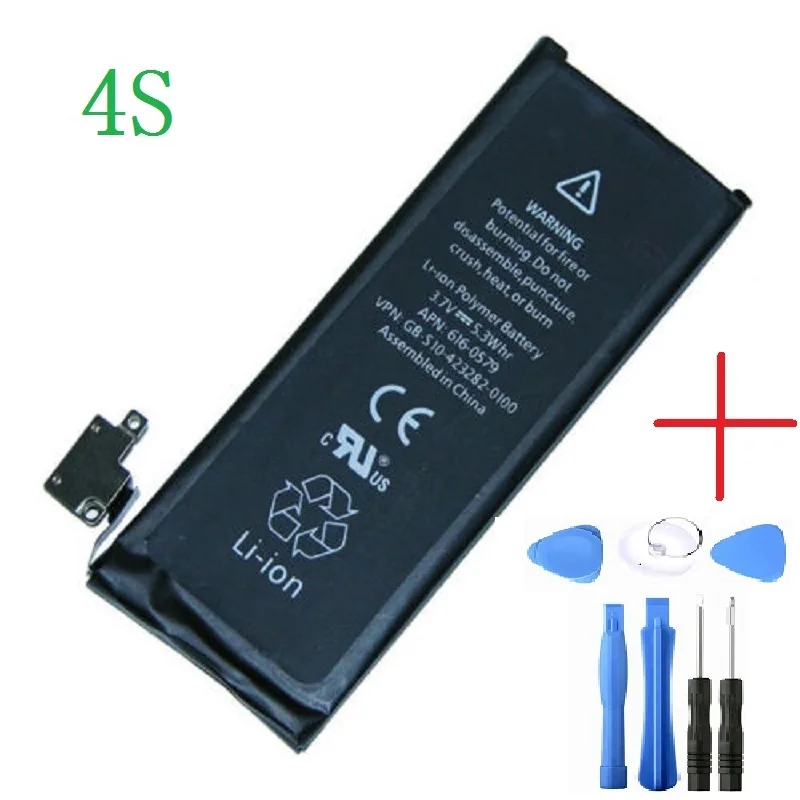Mobile Phone Battery For iPhone 4S Real Capacity 1430mAh 3.8V battery for iphone 4S With Repair Tools Kit
Mobile Phone Battery For iPhone 4S Real Capacity 1430mAh 3.8V battery for iphone 4S With Repair Tools Kit