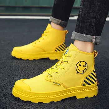 Autumn Winter Men's Rubber Sole Safety Shoes Desert Combat Military Snow Ankle Boots Casual Men's Canvas High Top Work Sneakers
Autumn Winter Men's Rubber Sole Safety Shoes Desert Combat Military Snow Ankle Boots Casual Men's Canvas High Top Work Sneakers