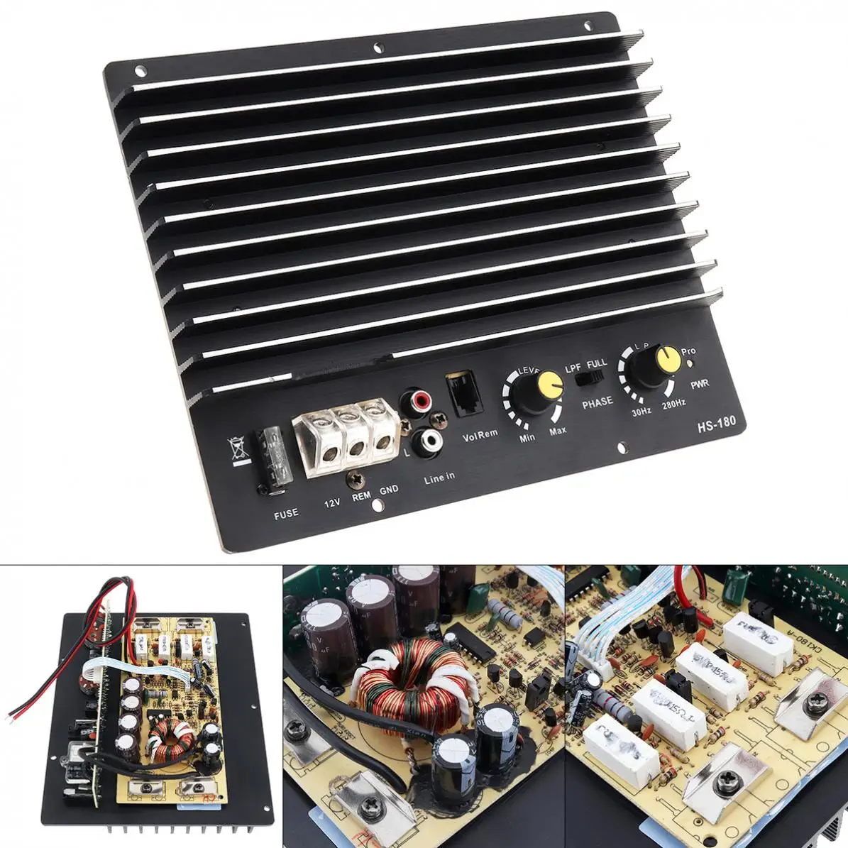 12V 1000w Black Powerful Bass Subwoofer Car Audio High Power Amplifier Board for Car Audio / Low Sound Speakers
12V 1000w Black Powerful Bass Subwoofer Car Audio High Power Amplifier Board for Car Audio / Low Sound Speakers