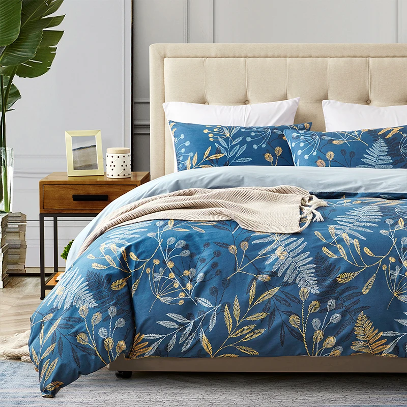 ELKA 100% Cotton Home Textiles Duvet Cover Bedding Set Plant Leaf Floral Include Pillowcase Set Quilt Cover Bed Covers Sets 
ELKA 100% Cotton Home Textiles Duvet Cover Bedding Set Plant Leaf Floral Include Pillowcase Set Quilt Cover Bed Covers Sets