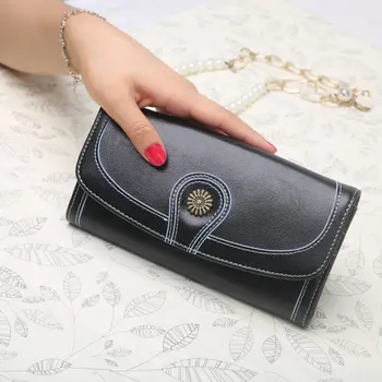 OLOEY Vintage Wax Oil Leather New 2020 Women's Wallet Clutch Long Zipper Cell Phone Bags Oil skin Multi-card position Coin Purse 
OLOEY Vintage Wax Oil Leather New 2020 Women's Wallet Clutch Long Zipper Cell Phone Bags Oil skin Multi-card position Coin Purse