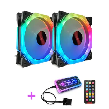 COOLMOON FANGZHOU2 Computer Case PC Cooling Fan RGB Adjust 120mm Quiet + IR Remote New Computer Cooler RGB CPU Case Fan TWO In O
COOLMOON FANGZHOU2 Computer Case PC Cooling Fan RGB Adjust 120mm Quiet + IR Remote New Computer Cooler RGB CPU Case Fan TWO In O