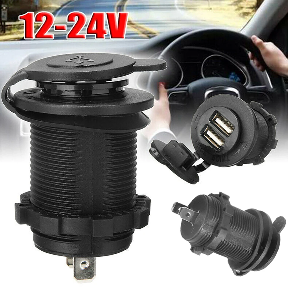 Black Car Cigarette Lighter Socket Dual USB Charger Power Adapter for Car Accessories
Black Car Cigarette Lighter Socket Dual USB Charger Power Adapter for Car Accessories