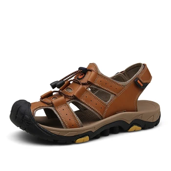 Trekking Hiking Sandals for Men Genuine The First Layer Cow Leather Mountain Climbing Sport Shoes Men Aqua Sneakers Water Sandal
Trekking Hiking Sandals for Men Genuine The First Layer Cow Leather Mountain Climbing Sport Shoes Men Aqua Sneakers Water Sandal