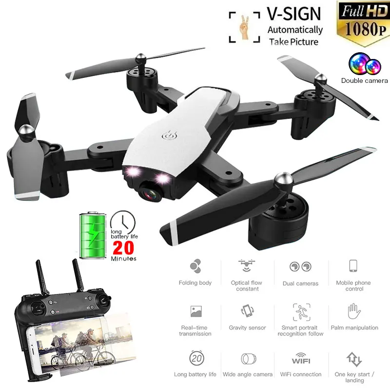 L107 RC Drone With Wide Angle HD Dual Camera WIFI FPV smart follow Quadcopter Optical Flow Aerial Video Selfie Dron Helicopter
L107 RC Drone With Wide Angle HD Dual Camera WIFI FPV smart follow Quadcopter Optical Flow Aerial Video Selfie Dron Helicopter