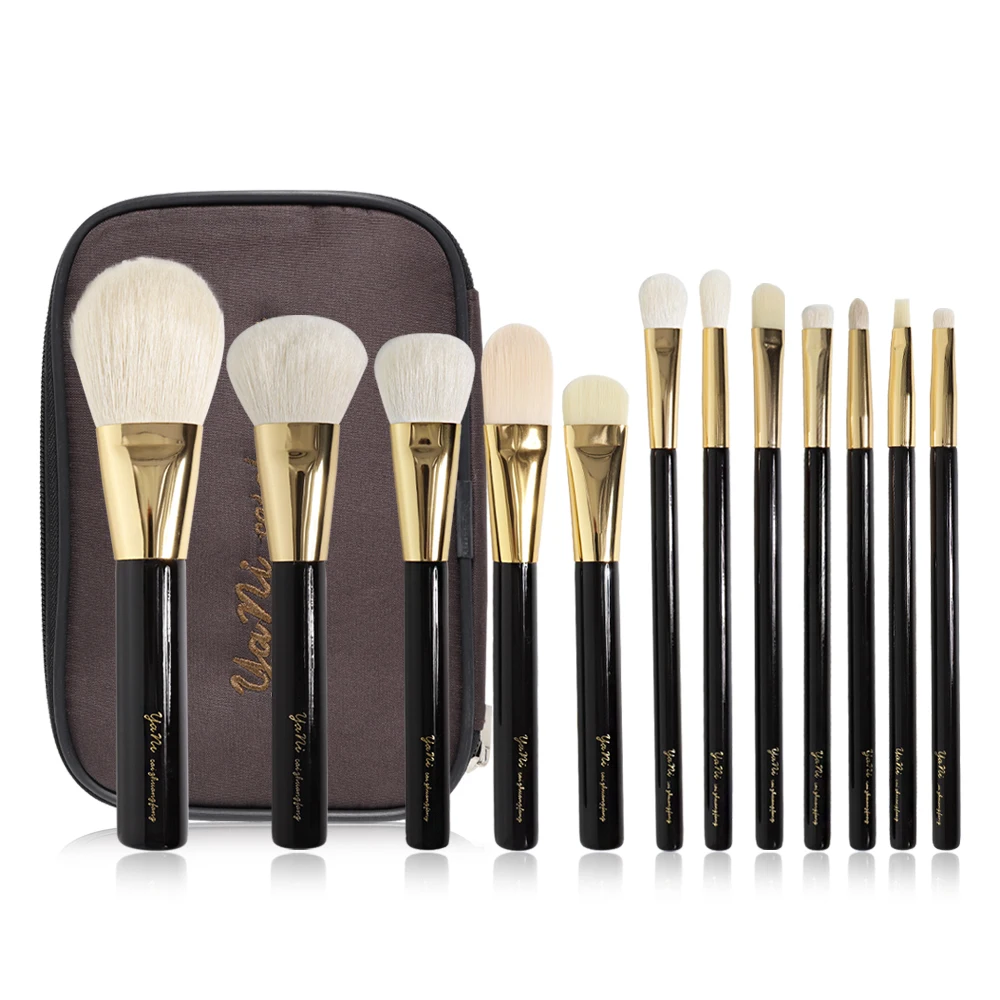 Yani High Class 12Pcs Makeup Brushes Set TF Same Style Natural Goat Hair Powder Eyeshadow Cosmetic Brush Set with Travel Bag
Yani High Class 12Pcs Makeup Brushes Set TF Same Style Natural Goat Hair Powder Eyeshadow Cosmetic Brush Set with Travel Bag