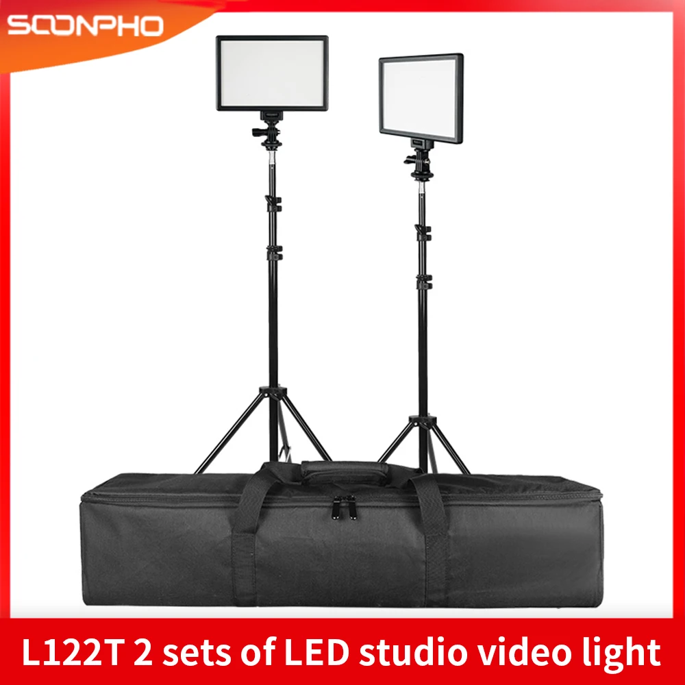 SUPON L122T 2 Sets LED Video Light Studio Light Photographic Lighting with Tripod 3200K/5600K Panel Lamps for Photo Youtube
SUPON L122T 2 Sets LED Video Light Studio Light Photographic Lighting with Tripod 3200K/5600K Panel Lamps for Photo Youtube