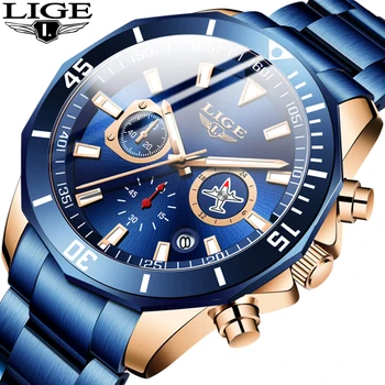 Watch Men LIGE 2020 New Fashion Blue Mens Watches Top Brand Luxury Sports Chronograph Waterproof Quartz Clock Relogio Masculino
Watch Men LIGE 2020 New Fashion Blue Mens Watches Top Brand Luxury Sports Chronograph Waterproof Quartz Clock Relogio Masculino