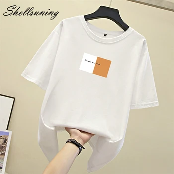 Shellsuning Women Summer 100% Cotton T Shirt 2020 Tee Harajuku 7 Colors Chic Letter Print Jumper Soft Casual Oversized Shirts
Shellsuning Women Summer 100% Cotton T Shirt 2020 Tee Harajuku 7 Colors Chic Letter Print Jumper Soft Casual Oversized Shirts