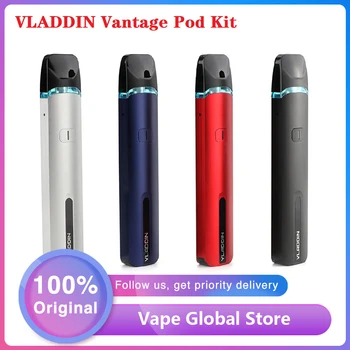 Original VLADDIN Vantage Pod Starter Kit inbuilt 700mAh Battery with 1.6ml Refillable Pod & 0.8ohm and 1.2ohm Coils E-cig Kit
Original VLADDIN Vantage Pod Starter Kit inbuilt 700mAh Battery with 1.6ml Refillable Pod & 0.8ohm and 1.2ohm Coils E-cig Kit