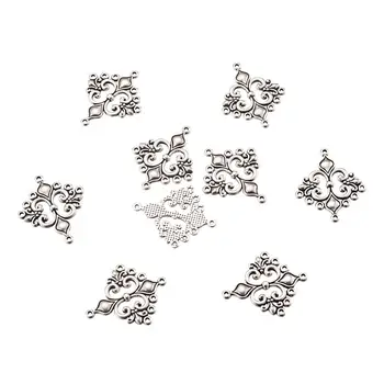 

10pcs Antique Silver Color Tibetan Style Rhombus Chandelier Component Links for Dangle Earring Jewelry Making Findings