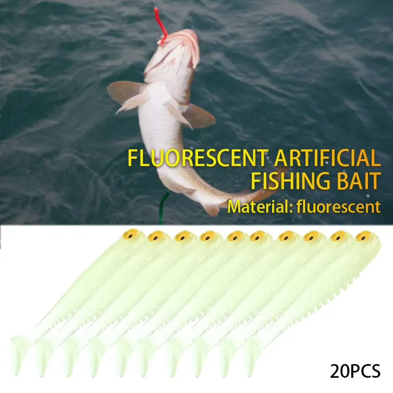 Silicone Fish Shaped 5cm Simulation Bait Bionic Fishhook Night Fishing 20pcs Fluorescence Offshore Angling Bionic Bait
Silicone Fish Shaped 5cm Simulation Bait Bionic Fishhook Night Fishing 20pcs Fluorescence Offshore Angling Bionic Bait