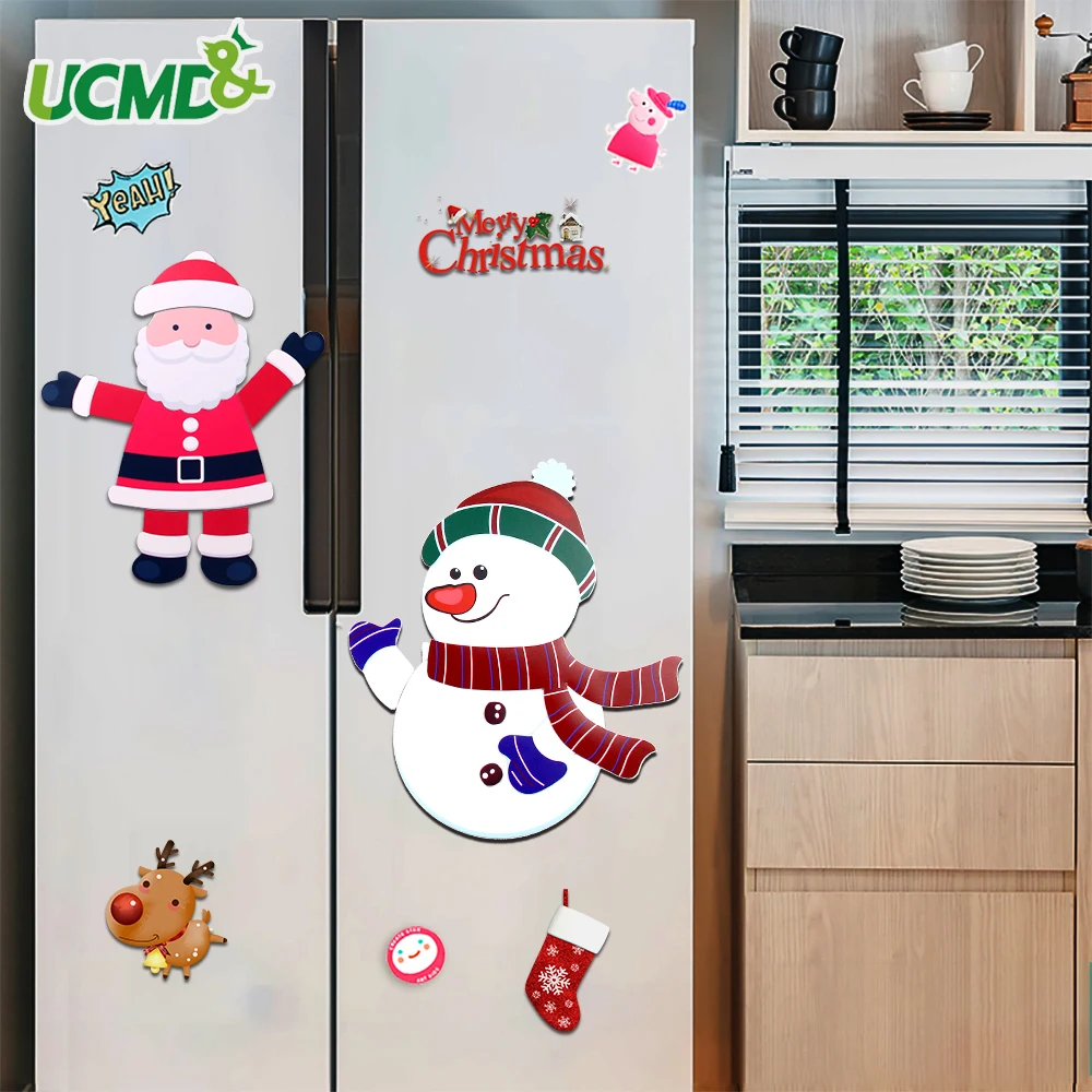 Xmas Santa Claus Fridge Sticker Magnets Christmas Decal Refrigerator Stickers Kitchen Home Room Decor Attract on Iron Surfaces
Xmas Santa Claus Fridge Sticker Magnets Christmas Decal Refrigerator Stickers Kitchen Home Room Decor Attract on Iron Surfaces