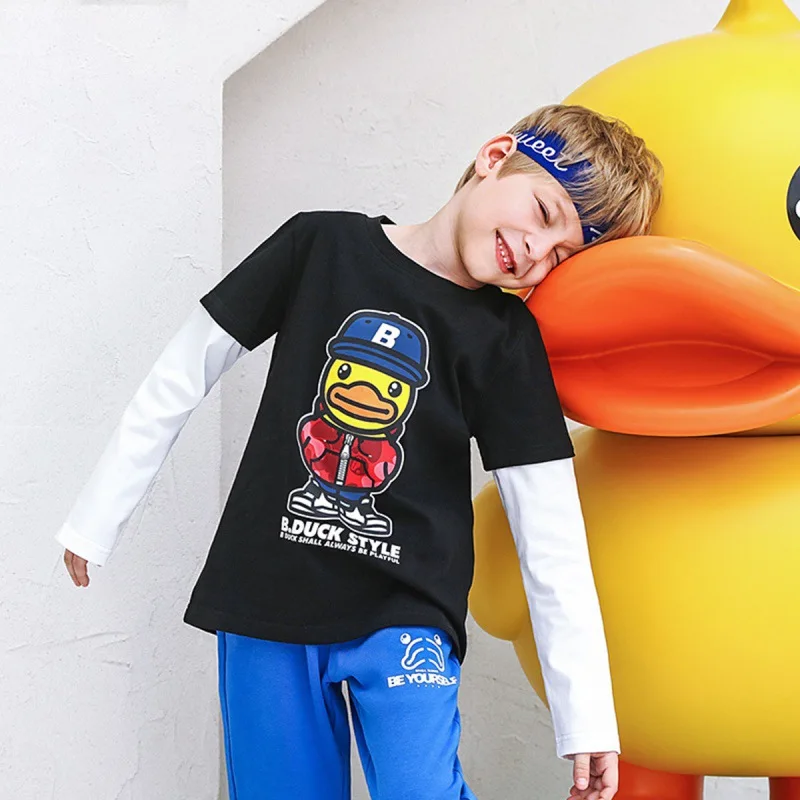 B. Duck Small Yellow Duck Spring New Style Contrast Color Cute BOY'S Base Shirt BOY'S Knit Crew Neck Long-sleeved T-shirt
B. Duck Small Yellow Duck Spring New Style Contrast Color Cute BOY'S Base Shirt BOY'S Knit Crew Neck Long-sleeved T-shirt