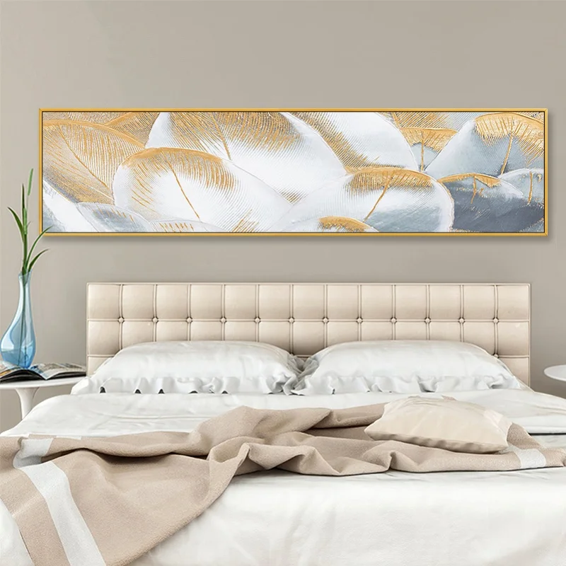 Paintinghand-painted Banner Painted Gold Feather Bed Bedroom Light Luxury Modern Living Room Sofa Backdrop Decorative Painting
Paintinghand-painted Banner Painted Gold Feather Bed Bedroom Light Luxury Modern Living Room Sofa Backdrop Decorative Painting