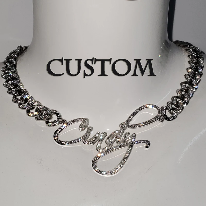 Customized Stainless Steel Words Name Necklace 1.2cm Rhinestone Cuban Chain Miami Cuban Link for Men Women Hip hop Jewelry
Customized Stainless Steel Words Name Necklace 1.2cm Rhinestone Cuban Chain Miami Cuban Link for Men Women Hip hop Jewelry