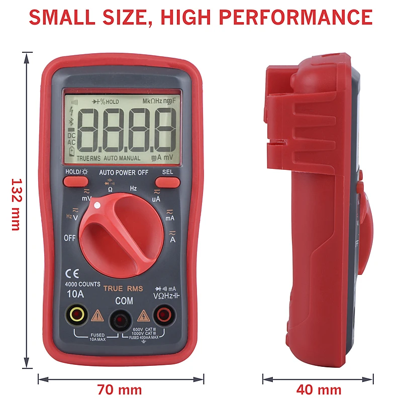 QHTITEC Universal Digital Multimeter 4000 Counts Auto Ranging Tester True RMS Anti-Burning High Precision Current Voltage Meter
QHTITEC Universal Digital Multimeter 4000 Counts Auto Ranging Tester True RMS Anti-Burning High Precision Current Voltage Meter