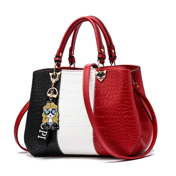 New fashion large-capacity women's handbag contrast color wild shoulder bag
New fashion large-capacity women's handbag contrast color wild shoulder bag