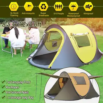 5-6 Person Fully Automatic Pop-upTent Family Picnic Camping Travel Rainproof Windproof Prevent Mosquitoes Ultralight Tent
5-6 Person Fully Automatic Pop-upTent Family Picnic Camping Travel Rainproof Windproof Prevent Mosquitoes Ultralight Tent