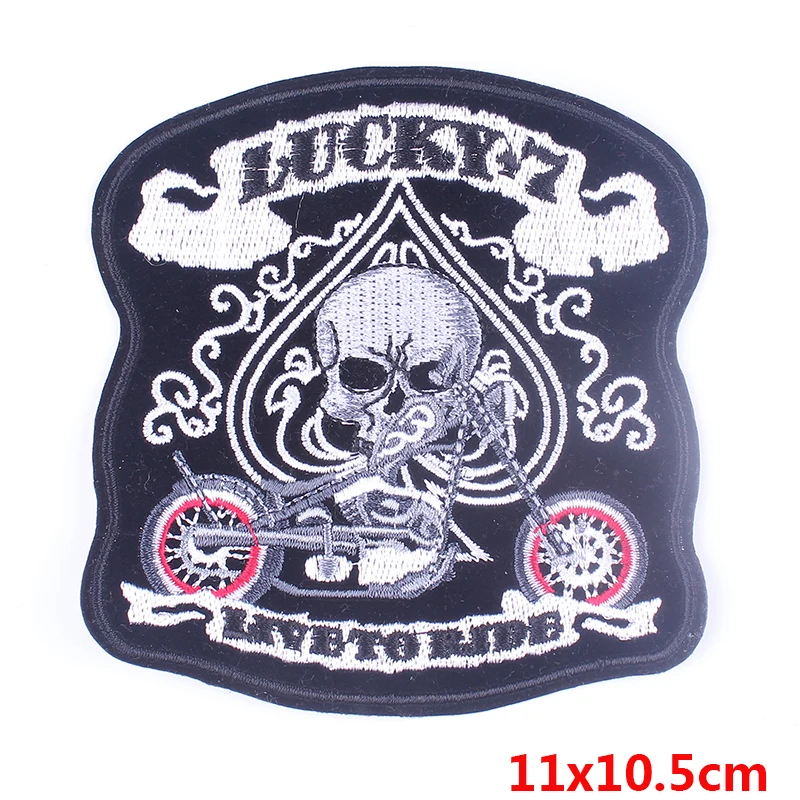 DIY Large back Punk Skull Patch Embroidery Biker patch on back iron on patches on cloth Motorcycle For Clothes Striped badge
DIY Large back Punk Skull Patch Embroidery Biker patch on back iron on patches on cloth Motorcycle For Clothes Striped badge