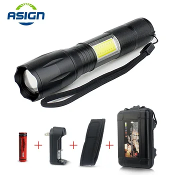 Super Bright LED Flashlight 18650 Battery Rechargeable Zoomable Led Torch T6+COB 4 Modes Lighting Waterproof For Outdoor Camping
Super Bright LED Flashlight 18650 Battery Rechargeable Zoomable Led Torch T6+COB 4 Modes Lighting Waterproof For Outdoor Camping