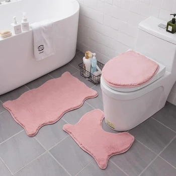 Fluffy Furs Bathroom Carpet Special-shaped Bath Mat Set Water Absorption Floor Mat Carpets For Toilet Rugs Doormat For Bathroom
Fluffy Furs Bathroom Carpet Special-shaped Bath Mat Set Water Absorption Floor Mat Carpets For Toilet Rugs Doormat For Bathroom