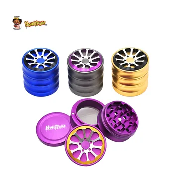 HONEYPUFF Wheel Air Craft Grade Aluminum Tobacco Herb Grinder 60MM Sharp Diamond Teeth Spice Mill Crusher Herbal Grinder 
HONEYPUFF Wheel Air Craft Grade Aluminum Tobacco Herb Grinder 60MM Sharp Diamond Teeth Spice Mill Crusher Herbal Grinder
