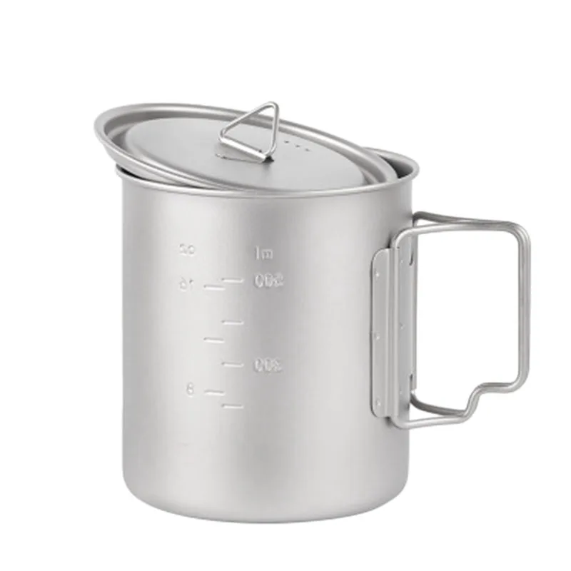 750Ml Pure Titanium Portable Water Cup Outdoor Folding Handle Cup Large Capacity Can Be Burned With Hot Water Bottle Outdoor Cam
750Ml Pure Titanium Portable Water Cup Outdoor Folding Handle Cup Large Capacity Can Be Burned With Hot Water Bottle Outdoor Cam