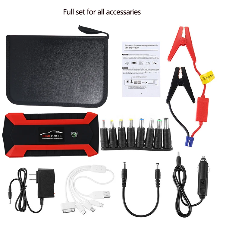 Super Power 18000mAh Car Jump Starter 800A 12V Portable Starting Device Power Bank Car Charger For Car Battery Booster Buster CE
Super Power 18000mAh Car Jump Starter 800A 12V Portable Starting Device Power Bank Car Charger For Car Battery Booster Buster CE