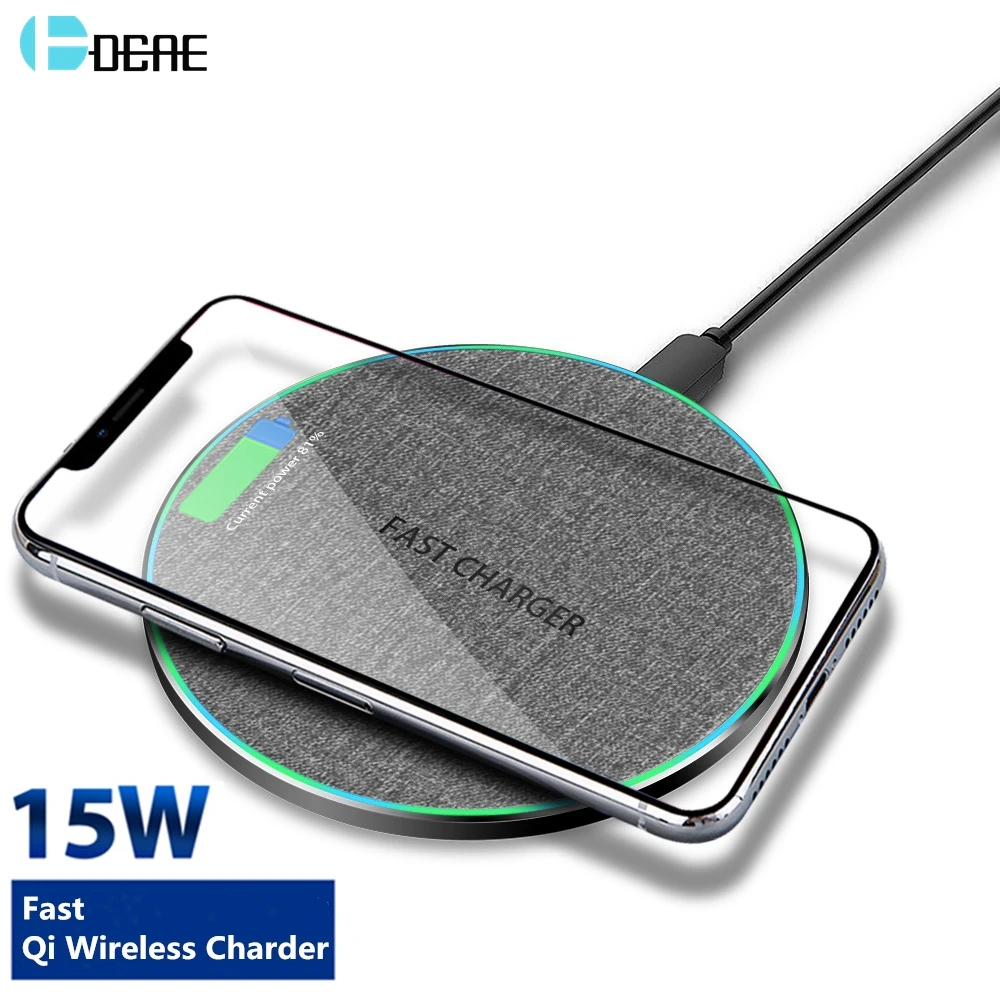 DCAE 15W Wireless Charger USB C Qi Charging Pad 10W Fast Charge for iPhone XS Max XR X 8 Airpods 2 Samsung S10 S9 S8 Note 10 9 8
DCAE 15W Wireless Charger USB C Qi Charging Pad 10W Fast Charge for iPhone XS Max XR X 8 Airpods 2 Samsung S10 S9 S8 Note 10 9 8