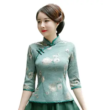 Shanghai Story Short Sleeve Suede cheongsam top Autumn traditional Chinese Top Women's Blouse
Shanghai Story Short Sleeve Suede cheongsam top Autumn traditional Chinese Top Women's Blouse