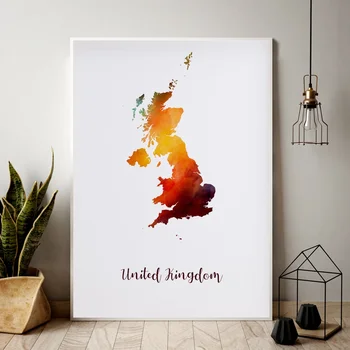 United Kingdom map watercolor Map Modern City Canvas Art Print Wall Pictures for Living Room No Frame
United Kingdom map watercolor Map Modern City Canvas Art Print Wall Pictures for Living Room No Frame