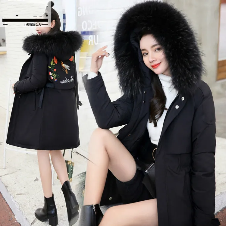 Parka 2020 Winter Jacket Women Clothes Down Cotton Long Coat Embroidery Korean Warm Parkas Large Fur Collar Coats KJ2894 s s
Parka 2020 Winter Jacket Women Clothes Down Cotton Long Coat Embroidery Korean Warm Parkas Large Fur Collar Coats KJ2894 s s