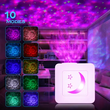 Square Star sky night light projector Smart APP wifi Control Ocean Waving Lights Magic Projector Light Dimmable LED Lamp for Kid
Square Star sky night light projector Smart APP wifi Control Ocean Waving Lights Magic Projector Light Dimmable LED Lamp for Kid