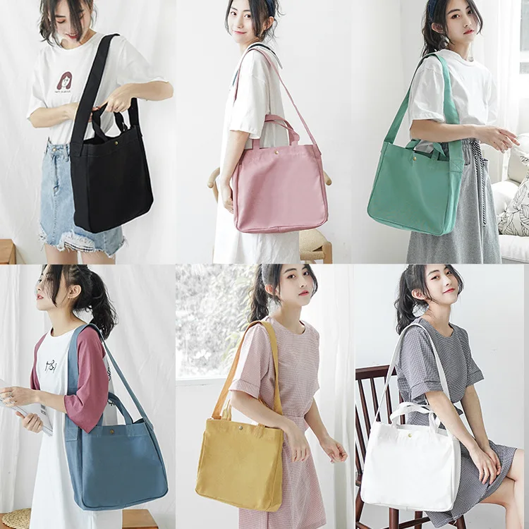 canvas bag solid color shoulder bag college style large capacity portable messenger handbags girl tote bags for women
canvas bag solid color shoulder bag college style large capacity portable messenger handbags girl tote bags for women