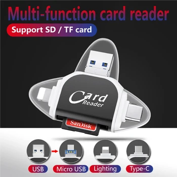 Multi In 1 TF USB Memory Adapter For Micro SD Card Reader Adapter For Flash Drive TYPE C OTG Reader For iPhone 5 5S 5C 6 7 8
Multi In 1 TF USB Memory Adapter For Micro SD Card Reader Adapter For Flash Drive TYPE C OTG Reader For iPhone 5 5S 5C 6 7 8