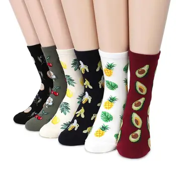 

Cute Jacquard / Plant Fruit Print Pattern Art Socks Women Korean Animals / Fox Flamingo Sock Funny Sock Kawaii Sokken Calcetines