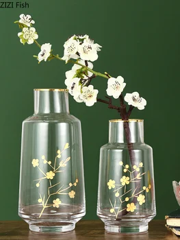 SEASON SYMBOL GLASS VASE GOLDEN FLORAL TEXTURE TRANSPARENT TABLETOP VASES HYDROPONICS FLOWER ARRANGEMENT MODERN HOME DECORATION
SEASON SYMBOL GLASS VASE GOLDEN FLORAL TEXTURE TRANSPARENT TABLETOP VASES HYDROPONICS FLOWER ARRANGEMENT MODERN HOME DECORATION