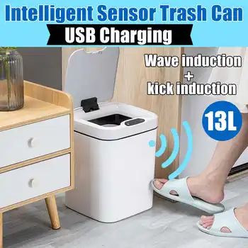 13L Automatic Touchless Intelligent induction Motion Sensor Kitchen Trash Can Wide Opening Sensor Eco-friendly Waste Garbage Bin
13L Automatic Touchless Intelligent induction Motion Sensor Kitchen Trash Can Wide Opening Sensor Eco-friendly Waste Garbage Bin