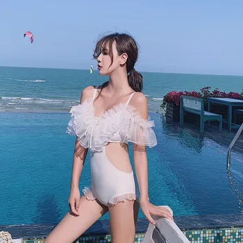 Push Up Swimsuit Swimming Suit Closed Female 2019 Women's Fused Swimsuits Solid Connected Light White Luxury Falbala Korean
Push Up Swimsuit Swimming Suit Closed Female 2019 Women's Fused Swimsuits Solid Connected Light White Luxury Falbala Korean