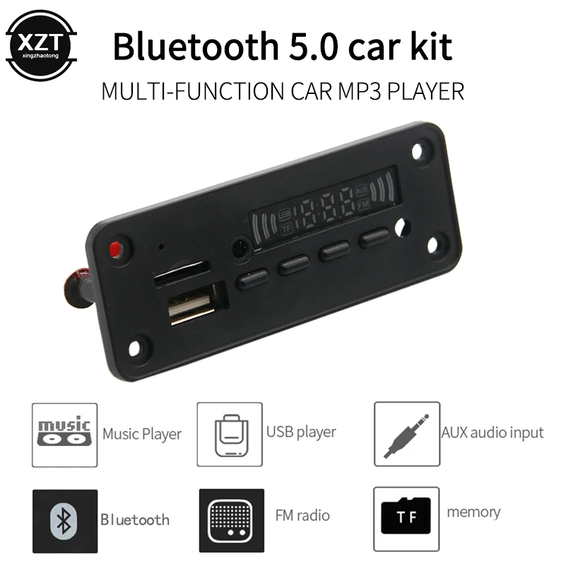5V 12V Automobile Car Bluetooth 5.0 MP3 Player WMA USB/SD/FM/AUX Call Recording MP3 Decoder Board Module Plate Audio For Speaker
5V 12V Automobile Car Bluetooth 5.0 MP3 Player WMA USB/SD/FM/AUX Call Recording MP3 Decoder Board Module Plate Audio For Speaker