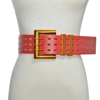 Fashion Women Punk Oversized Copper Buckle Elastic Waist Belt Wide Stretch Corset Waistband For Women Dress Stretch Waist Belt
Fashion Women Punk Oversized Copper Buckle Elastic Waist Belt Wide Stretch Corset Waistband For Women Dress Stretch Waist Belt